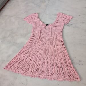 dELiA*s Light Pink Crochet Kids Dress